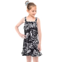 Graffiti Abstract Collage Print Pattern Kids  Overall Dress by dflcprintsclothing