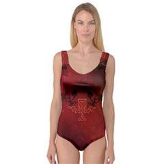 Decorative Celtic Knot With Dragon Princess Tank Leotard  by FantasyWorld7