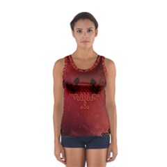 Decorative Celtic Knot With Dragon Sport Tank Top  by FantasyWorld7