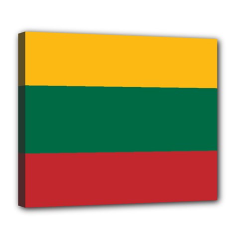 Lithuania Flag Deluxe Canvas 24  X 20  (stretched) by FlagGallery