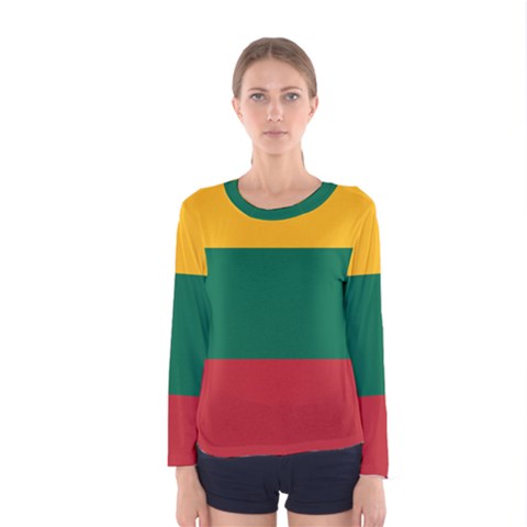 Lithuania Flag Women s Long Sleeve Tee by FlagGallery