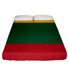 Lithuania Flag Fitted Sheet (queen Size) by FlagGallery