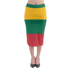 Lithuania Flag Midi Pencil Skirt by FlagGallery