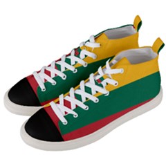 Lithuania Flag Men s Mid-top Canvas Sneakers by FlagGallery