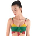 Lithuania Flag Woven Tie Front Bralet View1