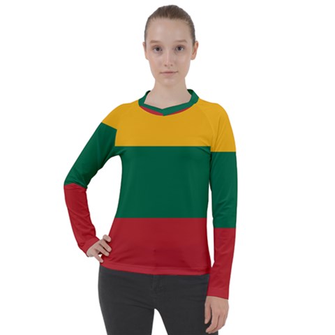 Lithuania Flag Women s Pique Long Sleeve Tee by FlagGallery