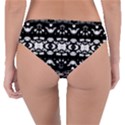 Black And White Modern Ornate Stripes Design Reversible Classic Bikini Bottoms View2