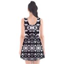 Black And White Modern Ornate Stripes Design Scoop Neck Skater Dress View2