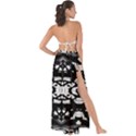 Black And White Modern Ornate Stripes Design Maxi Chiffon Tie-Up Sarong View2