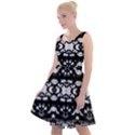 Black And White Modern Ornate Stripes Design Knee Length Skater Dress View1