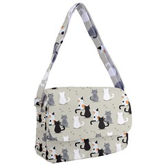 Cute Cat Seamless Pattern Courier Bag by Vaneshart