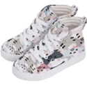 Cute Cat Couple Seamless Pattern Cartoon Kids  Hi-Top Skate Sneakers View2