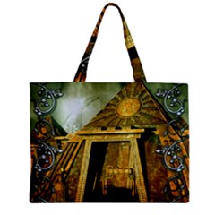 Awesome Steampunk Pyramid In The Night Zipper Mini Tote Bag by FantasyWorld7