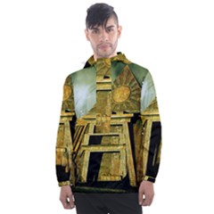 Awesome Steampunk Pyramid In The Night Men s Front Pocket Pullover Windbreaker by FantasyWorld7