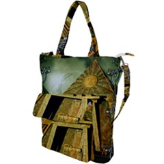 Awesome Steampunk Pyramid In The Night Shoulder Tote Bag by FantasyWorld7