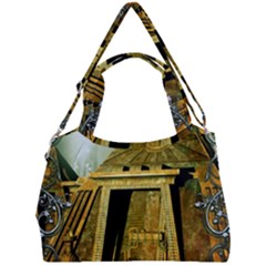 Awesome Steampunk Pyramid In The Night Double Compartment Shoulder Bag by FantasyWorld7