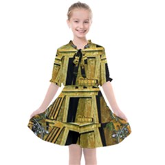 Awesome Steampunk Pyramid In The Night Kids  All Frills Chiffon Dress by FantasyWorld7