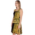 Awesome Steampunk Pyramid In The Night Knee Length Skater Dress With Pockets View2