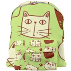 Cute Hand Drawn Cat Seamless Pattern Giant Full Print Backpack by Vaneshart