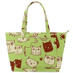 Cute Hand Drawn Cat Seamless Pattern Back Pocket Shoulder Bag  by Vaneshart