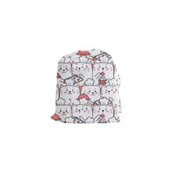 Cute Cat Chef Cooking Seamless Pattern Cartoon Drawstring Pouch (xs) by Vaneshart