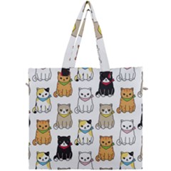 Cat Kitten Seamless Pattern Canvas Travel Bag by Vaneshart