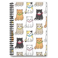 Cat Kitten Seamless Pattern 5 5  X 8 5  Notebook by Vaneshart