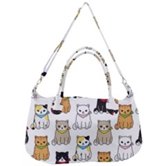 Cat Kitten Seamless Pattern Removal Strap Handbag by Vaneshart