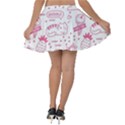 Cute Girly Seamless Pattern Velvet Skater Skirt View2