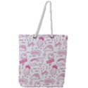 Cute Girly Seamless Pattern Full Print Rope Handle Tote (Large) View1