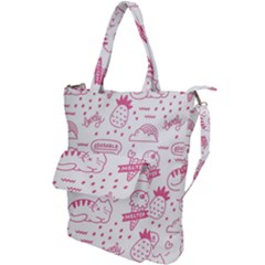 Cute Girly Seamless Pattern Shoulder Tote Bag by Vaneshart