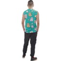 Seamless Pattern Cute Cat Cartoon With Hand Drawn Style Men s Regular Tank Top View2