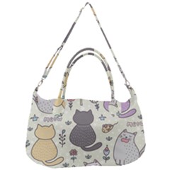 Funny Cartoon Cats Seamless Pattern  Removal Strap Handbag by Vaneshart