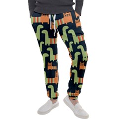 Seamless Pattern With Cats Men s Jogger Sweatpants by Vaneshart