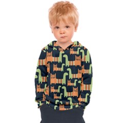 Seamless Pattern With Cats Kids  Overhead Hoodie by Vaneshart