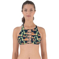 Seamless Pattern With Cats Perfectly Cut Out Bikini Top by Vaneshart