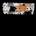 Cute Cat Kitten Cartoon Doodle Seamless Pattern Flap Closure Messenger Bag (L) View1