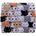 Cute Cat Kitten Cartoon Doodle Seamless Pattern Back Support Cushion View1