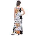 Cute Cat Kitten Cartoon Doodle Seamless Pattern Sleeveless Velour Maxi Dress View2