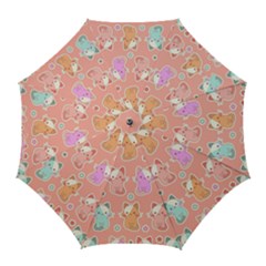 Cute Kawaii Kittens Seamless Pattern Golf Umbrellas by Vaneshart