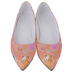 Cute Kawaii Kittens Seamless Pattern Women s Low Heels by Vaneshart