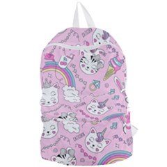 Beautiful Cute Animals Pattern Pink Foldable Lightweight Backpack by Vaneshart