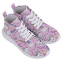 Beautiful Cute Animals Pattern Pink Women s Lightweight High Top Sneakers View3