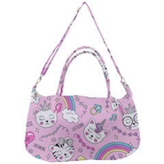 Beautiful Cute Animals Pattern Pink Removal Strap Handbag by Vaneshart