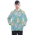 Vector Seamless Pattern With Colorful Cats Fish Men s Half Zip Pullover View1