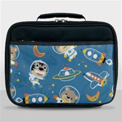 Seamless Pattern Funny Astronaut Outer Space Transportation Lunch Bag by Vaneshart