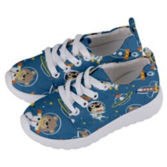 Seamless Pattern Funny Astronaut Outer Space Transportation Kids  Lightweight Sports Shoes by Vaneshart