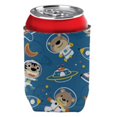 Seamless Pattern Funny Astronaut Outer Space Transportation Can Holder by Vaneshart