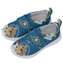 Seamless Pattern Funny Astronaut Outer Space Transportation Kids  Velcro No Lace Shoes View2