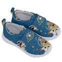 Seamless Pattern Funny Astronaut Outer Space Transportation Kids  Velcro No Lace Shoes View3